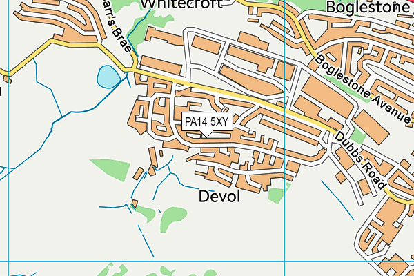 PA14 5XY map - OS VectorMap District (Ordnance Survey)