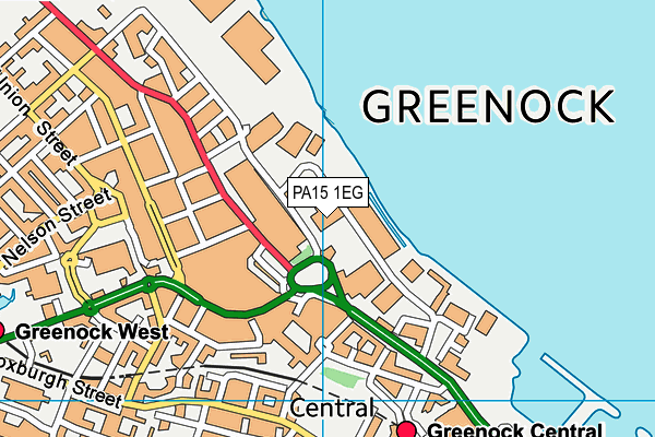 PA15 1EG map - OS VectorMap District (Ordnance Survey)