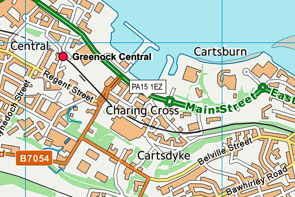 PA15 1EZ map - OS VectorMap District (Ordnance Survey)