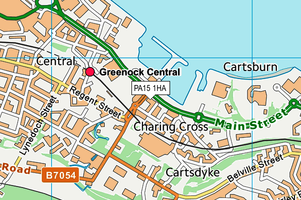 PA15 1HA map - OS VectorMap District (Ordnance Survey)