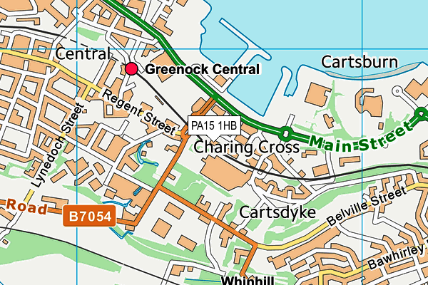 PA15 1HB map - OS VectorMap District (Ordnance Survey)