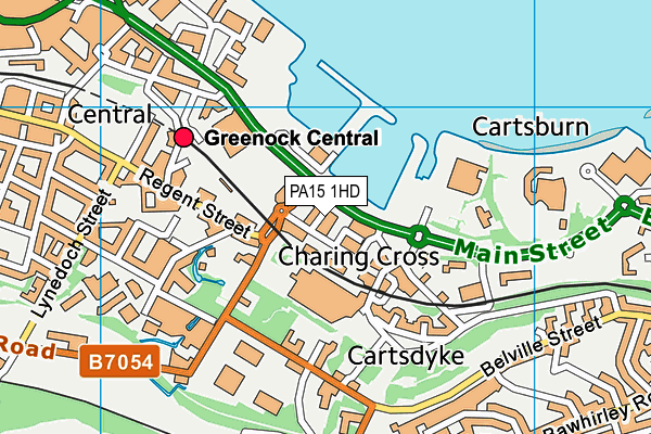 PA15 1HD map - OS VectorMap District (Ordnance Survey)