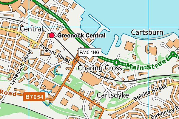 PA15 1HG map - OS VectorMap District (Ordnance Survey)