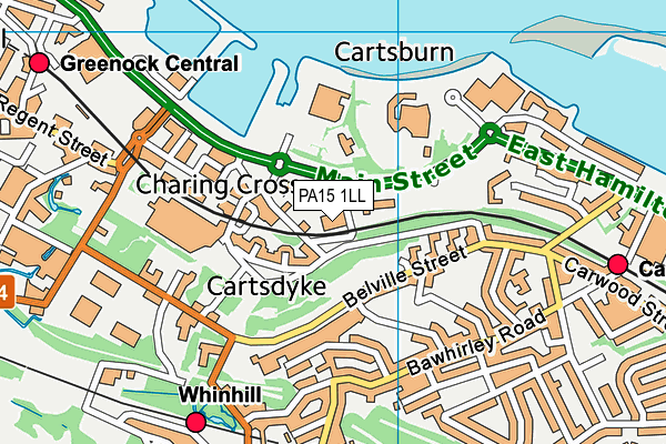 PA15 1LL map - OS VectorMap District (Ordnance Survey)