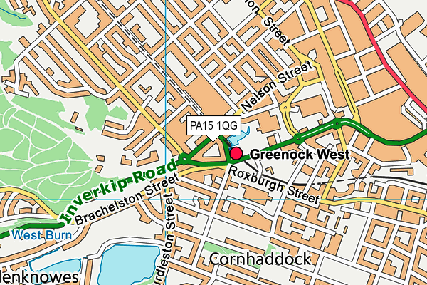 PA15 1QG map - OS VectorMap District (Ordnance Survey)