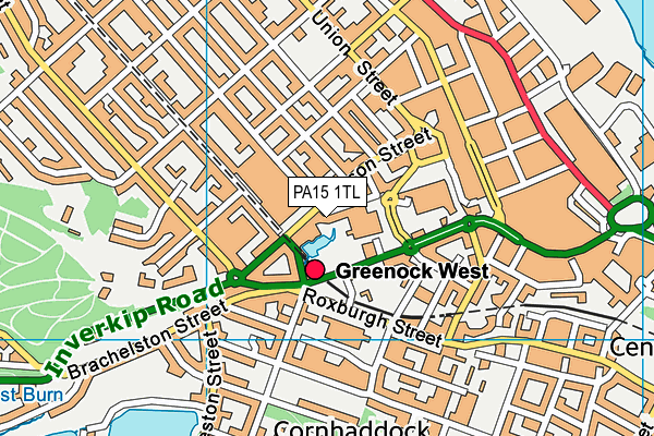 PA15 1TL map - OS VectorMap District (Ordnance Survey)