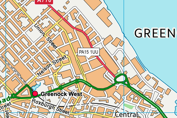 PA15 1UU map - OS VectorMap District (Ordnance Survey)