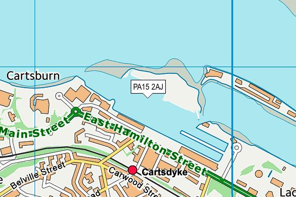 PA15 2AJ map - OS VectorMap District (Ordnance Survey)