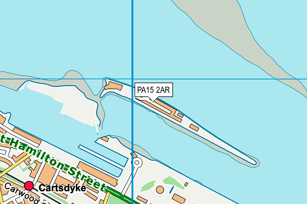 PA15 2AR map - OS VectorMap District (Ordnance Survey)