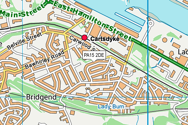 PA15 2DE map - OS VectorMap District (Ordnance Survey)