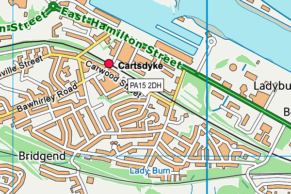 PA15 2DH map - OS VectorMap District (Ordnance Survey)