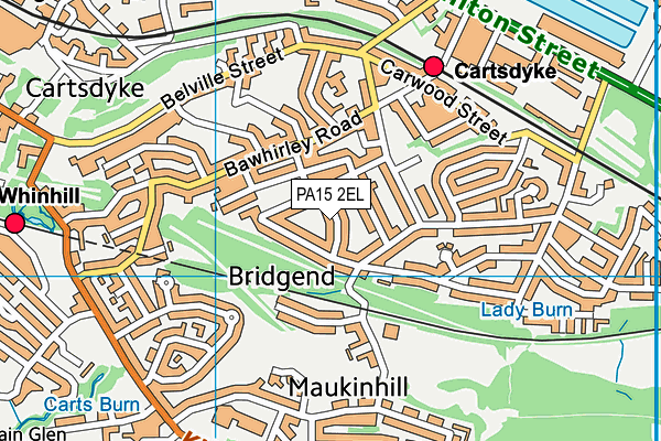 PA15 2EL map - OS VectorMap District (Ordnance Survey)