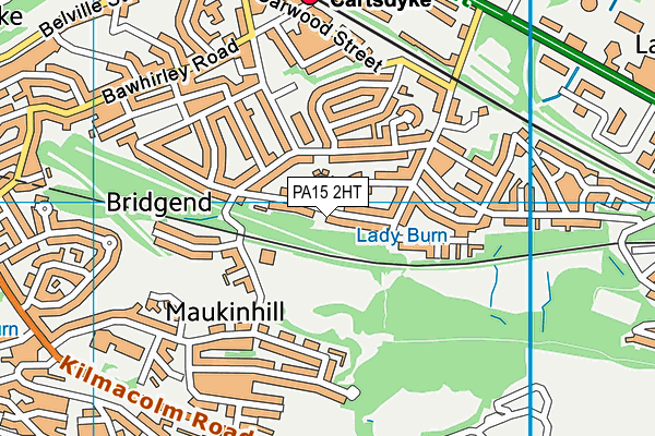 PA15 2HT map - OS VectorMap District (Ordnance Survey)