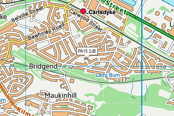 PA15 2JB map - OS VectorMap District (Ordnance Survey)