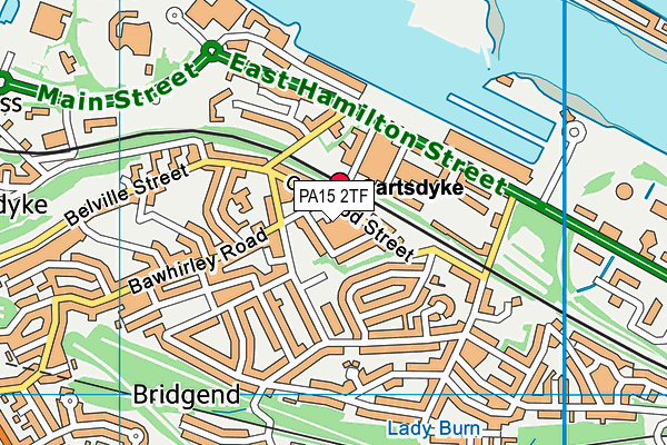 PA15 2TF map - OS VectorMap District (Ordnance Survey)