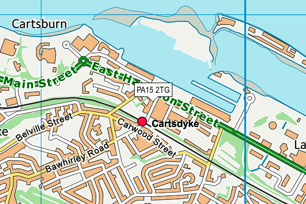 PA15 2TG map - OS VectorMap District (Ordnance Survey)
