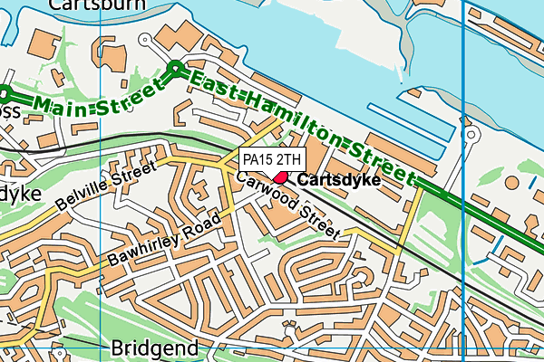 PA15 2TH map - OS VectorMap District (Ordnance Survey)