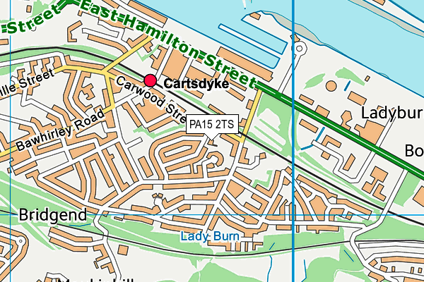 PA15 2TS map - OS VectorMap District (Ordnance Survey)