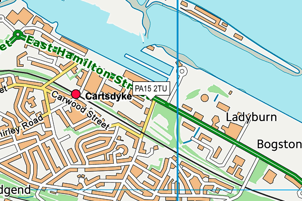 PA15 2TU map - OS VectorMap District (Ordnance Survey)