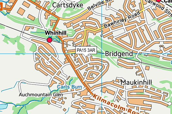 PA15 3AR map - OS VectorMap District (Ordnance Survey)