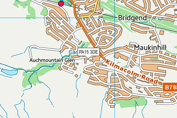 PA15 3DE map - OS VectorMap District (Ordnance Survey)