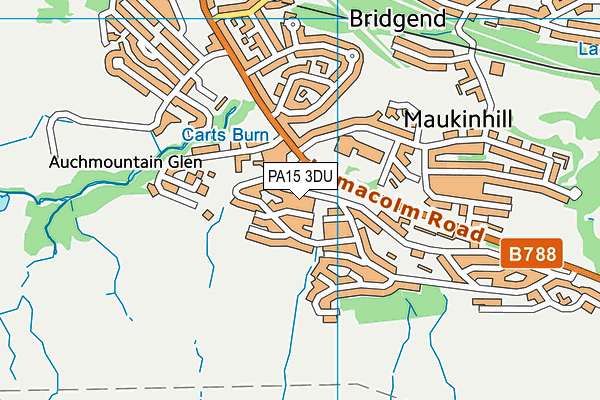 PA15 3DU map - OS VectorMap District (Ordnance Survey)