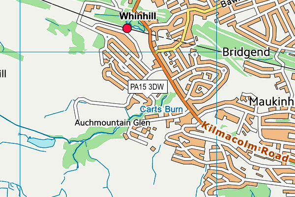 PA15 3DW map - OS VectorMap District (Ordnance Survey)