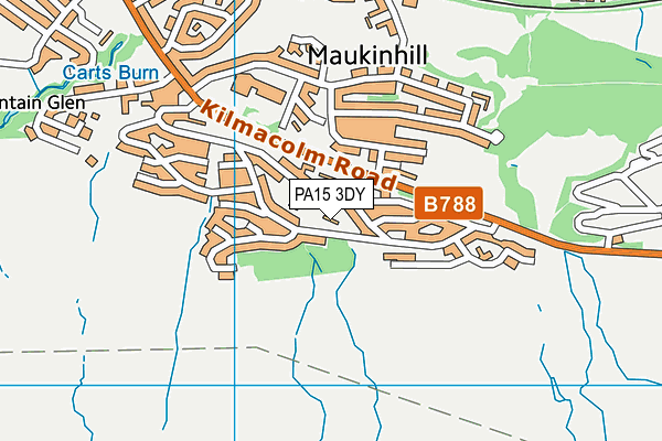 PA15 3DY map - OS VectorMap District (Ordnance Survey)