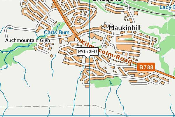 PA15 3EU map - OS VectorMap District (Ordnance Survey)