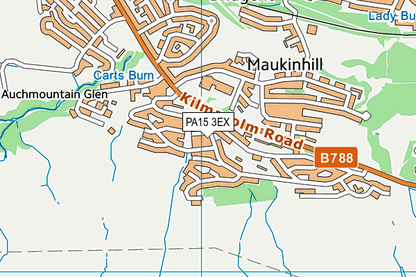PA15 3EX map - OS VectorMap District (Ordnance Survey)