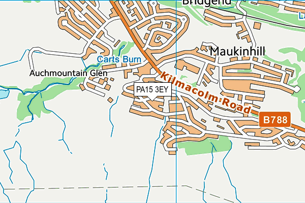 PA15 3EY map - OS VectorMap District (Ordnance Survey)