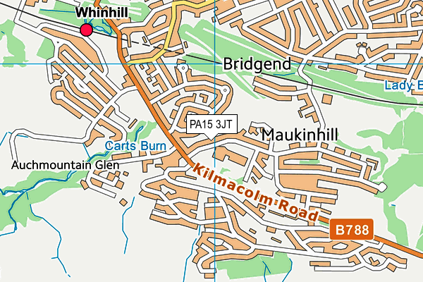 PA15 3JT map - OS VectorMap District (Ordnance Survey)