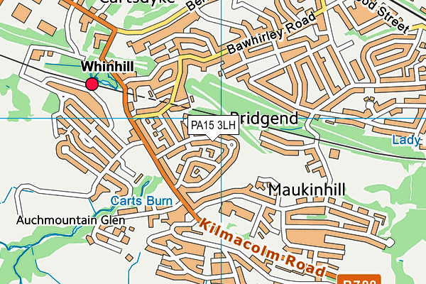 PA15 3LH map - OS VectorMap District (Ordnance Survey)