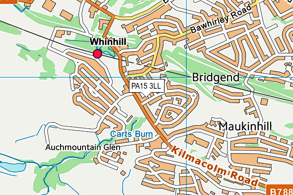 PA15 3LL map - OS VectorMap District (Ordnance Survey)