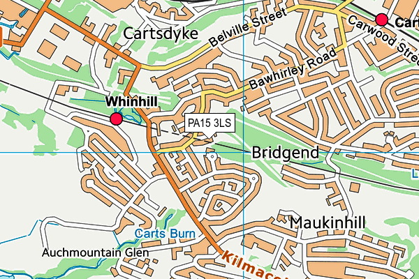 PA15 3LS map - OS VectorMap District (Ordnance Survey)