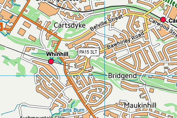 PA15 3LT map - OS VectorMap District (Ordnance Survey)