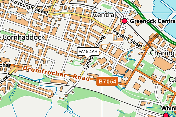 PA15 4AH map - OS VectorMap District (Ordnance Survey)