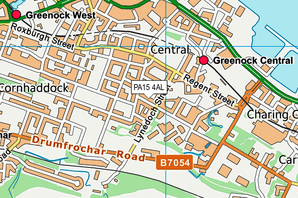 PA15 4AL map - OS VectorMap District (Ordnance Survey)