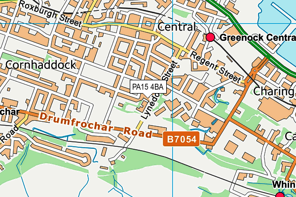 PA15 4BA map - OS VectorMap District (Ordnance Survey)