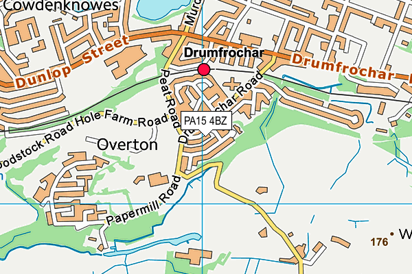 PA15 4BZ map - OS VectorMap District (Ordnance Survey)