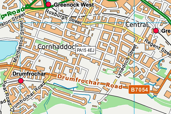 PA15 4EJ map - OS VectorMap District (Ordnance Survey)