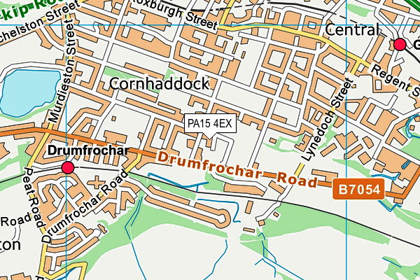 PA15 4EX map - OS VectorMap District (Ordnance Survey)