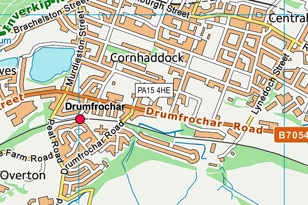 PA15 4HE map - OS VectorMap District (Ordnance Survey)
