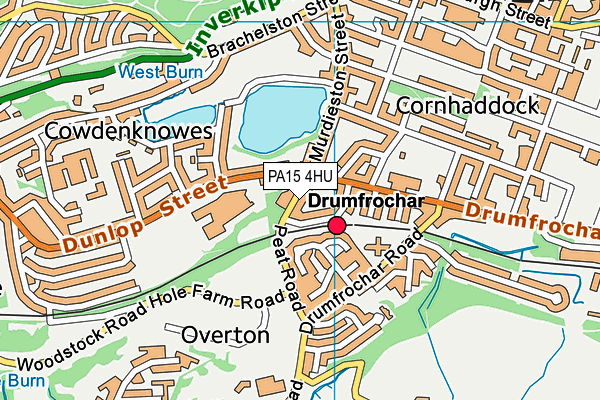 PA15 4HU map - OS VectorMap District (Ordnance Survey)