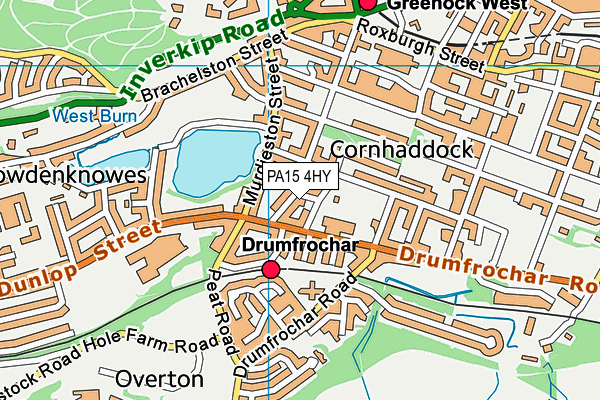 PA15 4HY map - OS VectorMap District (Ordnance Survey)