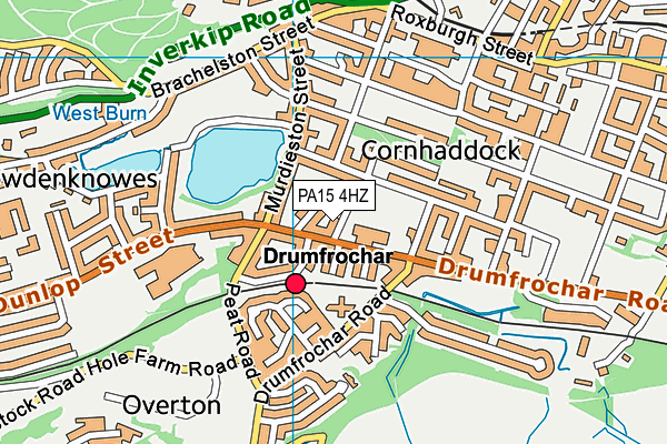 PA15 4HZ map - OS VectorMap District (Ordnance Survey)