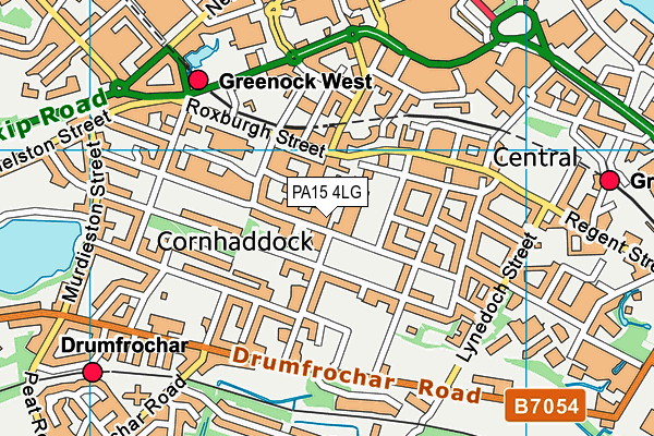 PA15 4LG map - OS VectorMap District (Ordnance Survey)