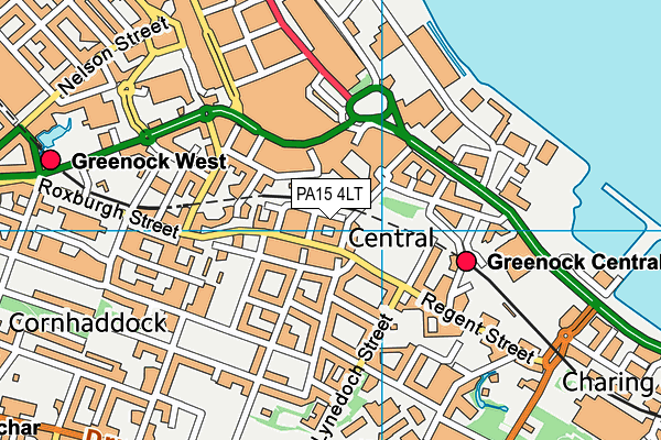 PA15 4LT map - OS VectorMap District (Ordnance Survey)