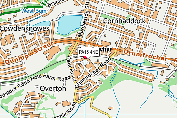 PA15 4NE map - OS VectorMap District (Ordnance Survey)