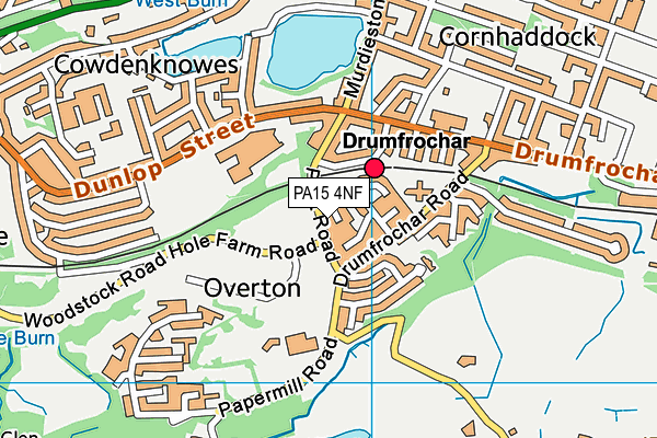 PA15 4NF map - OS VectorMap District (Ordnance Survey)